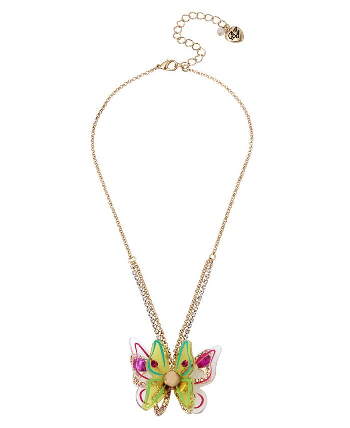 Betsey johnson best sale butterfly necklace