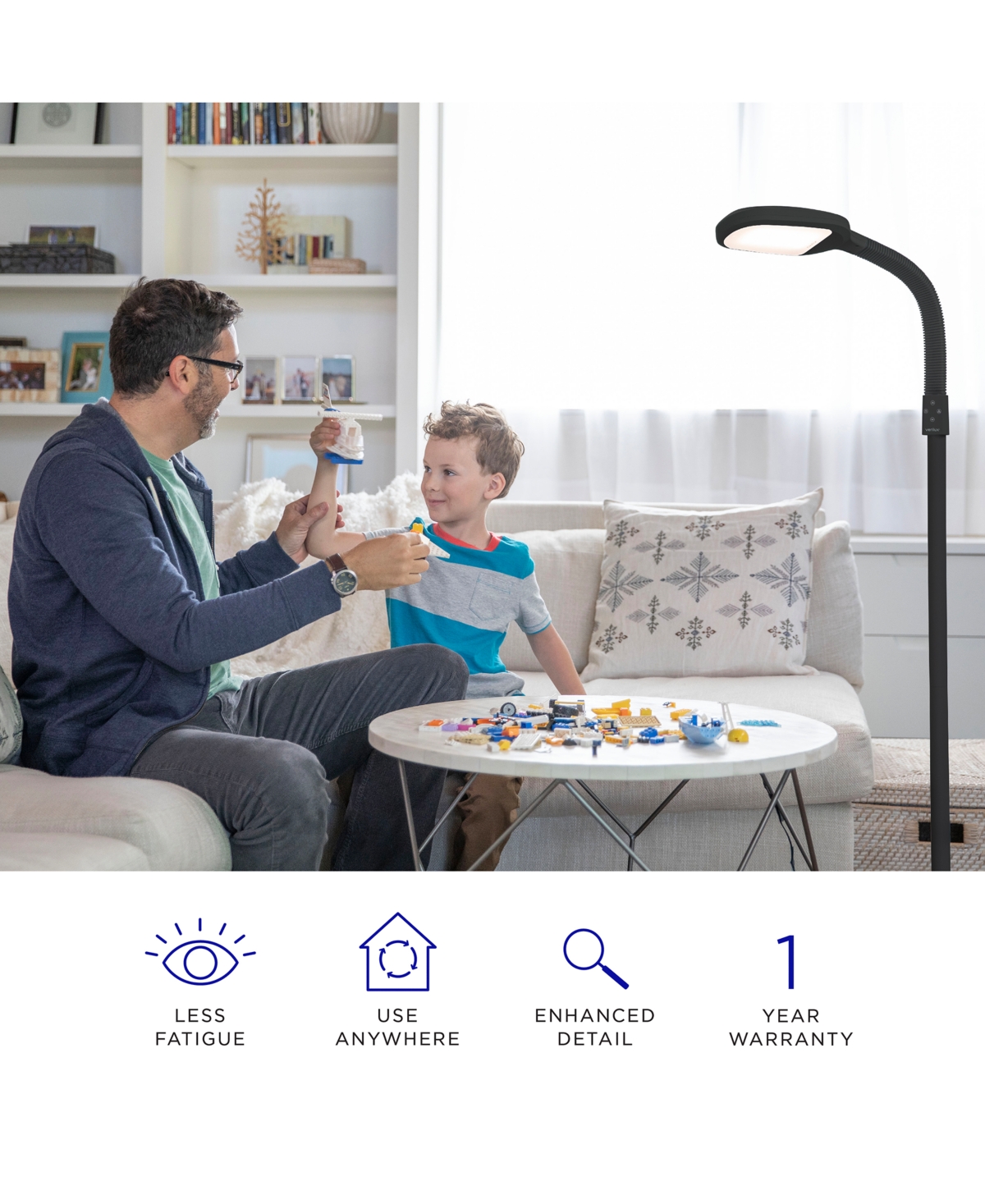 Verilux SmartLight Led Floor Lamp - Graphite