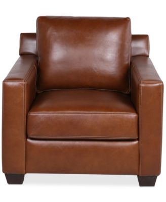Emilyn Leather Topstitched Armchair
