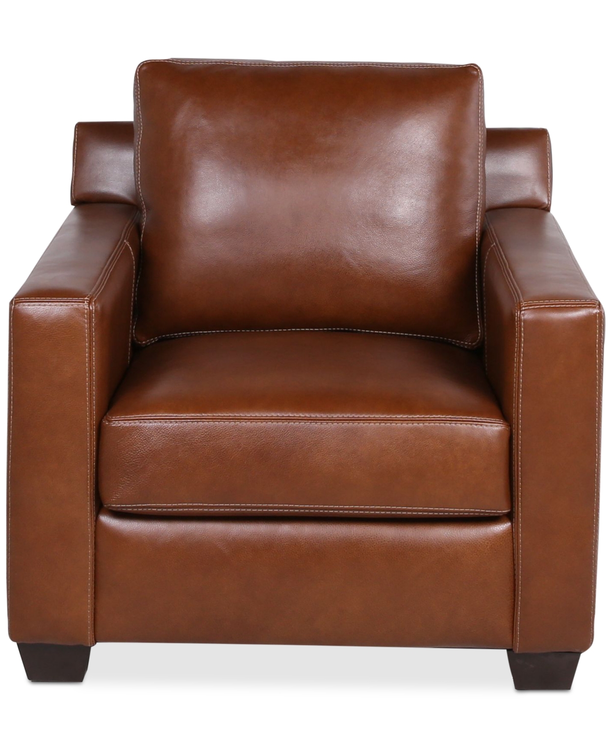 Emilyn Leather Topstitched Armchair