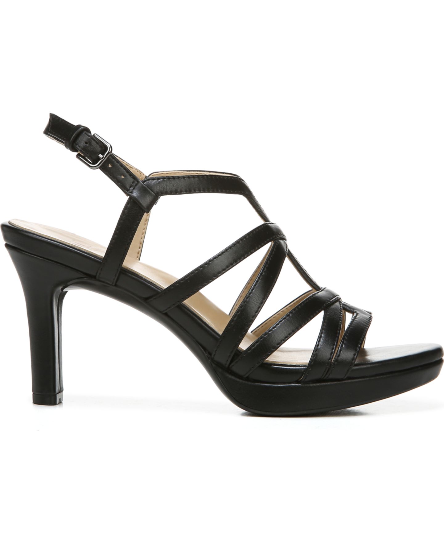 Женские сандалии Naturalizer Baylor Strappy, цвет: Чёрный гладкая искусственная кожа — фото 2