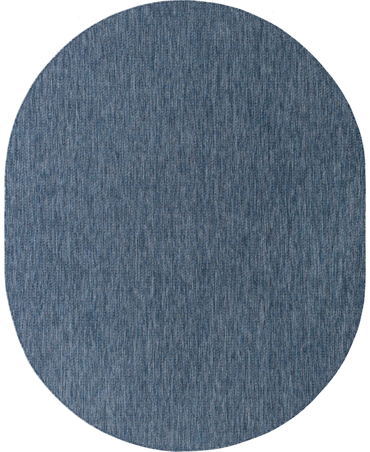 Bayshore Home Outdoor Bh Pashio Solid 8' X 10' Oval Area Rug In Navy