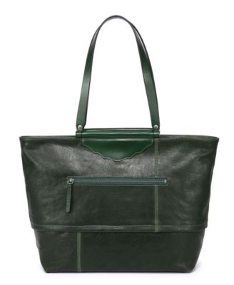 Women's Genuine Leather Holly Leaf Tote Bag