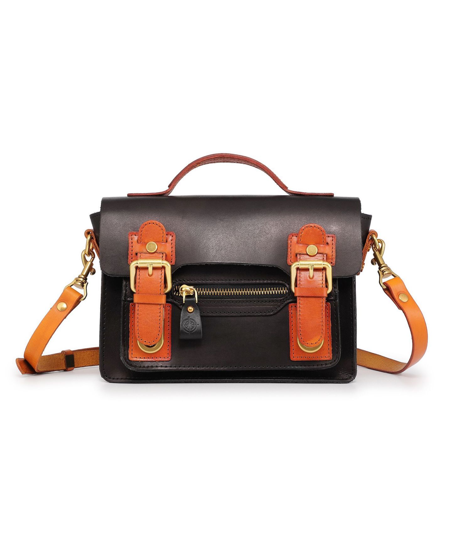 Женская сумка OLD TREND Genuine Leather Aster Mini Satchel, цвет: Чёрный — фото 1
