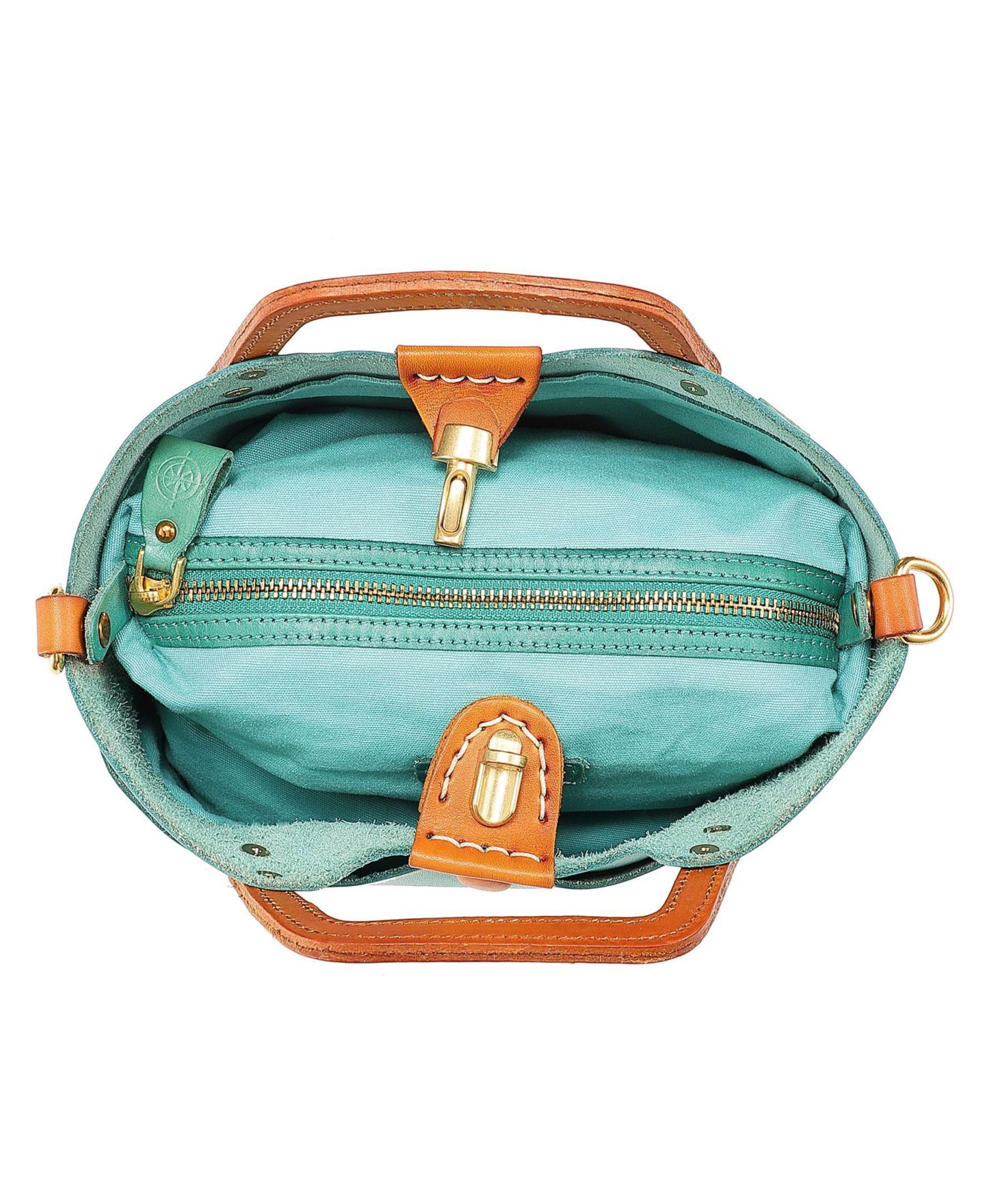 Женская сумка OLD TREND Genuine Leather Sprout Land Mini, цвет: Аквамариновый — фото 3