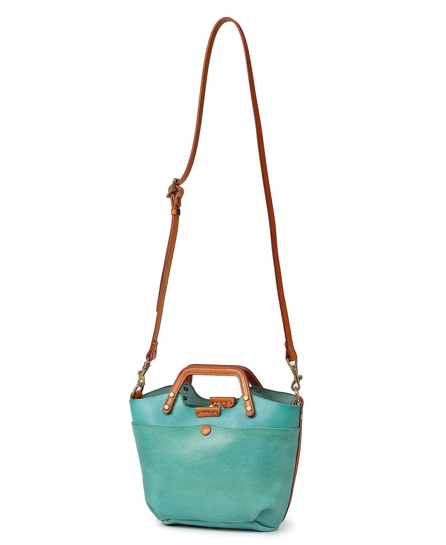 Женская сумка OLD TREND Genuine Leather Sprout Land Mini, цвет: Аквамариновый — фото 12