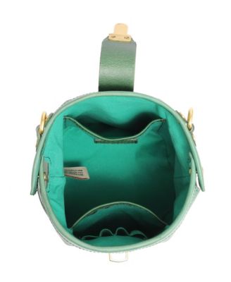 Women's Genuine Leather Doctor Bucket Crossbody Convertible Bag