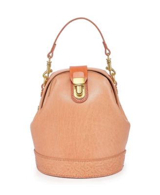 Women's Genuine Leather Doctor Bucket Crossbody Convertible Bag