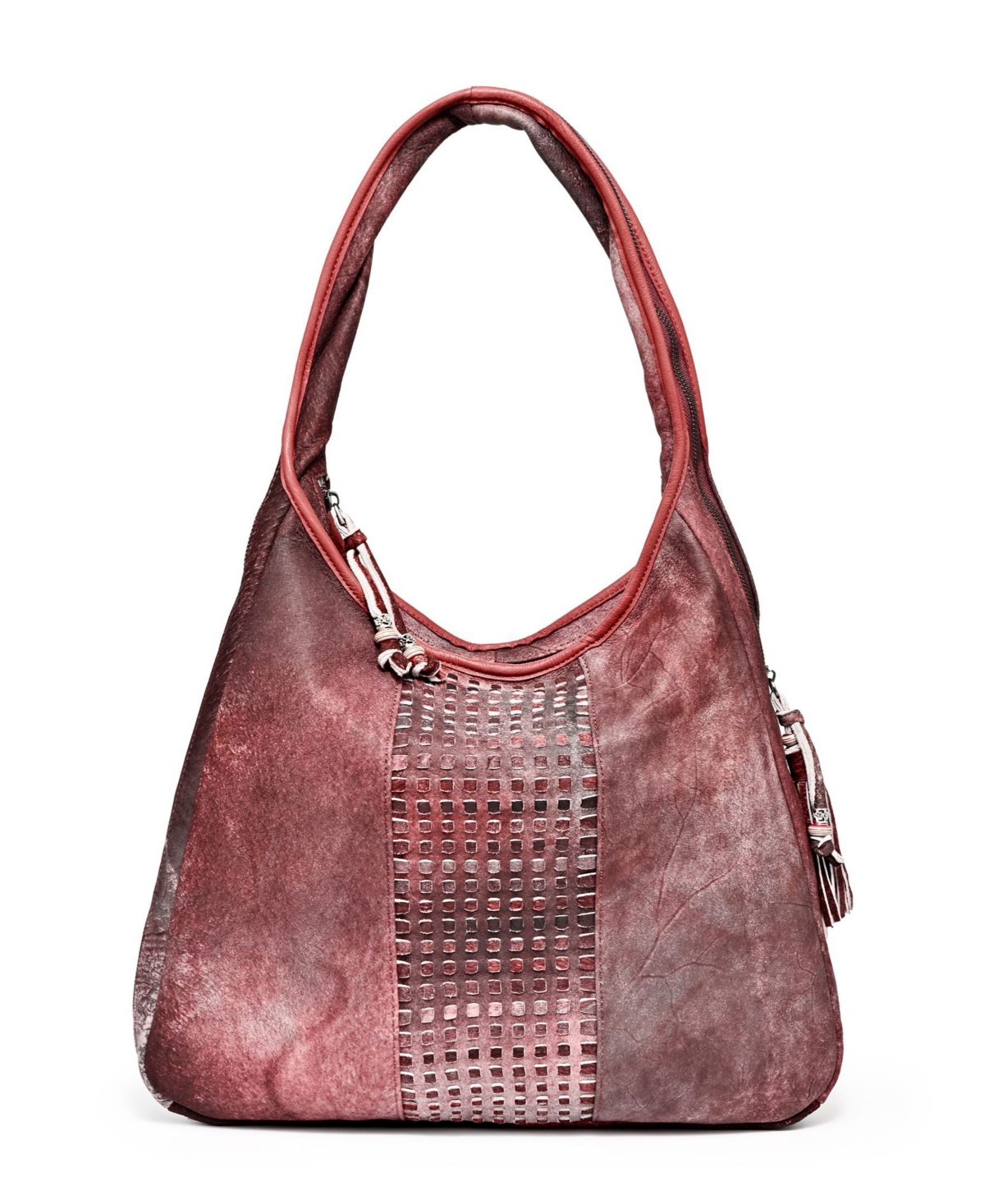 Women's Genuine Leather Dorado Expandable Hobo Bag - Tan