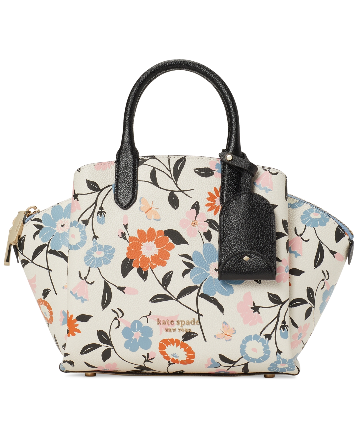 Kate Spade Avenue Mini Floral Gardenembossed Satchel Bag In Parchment