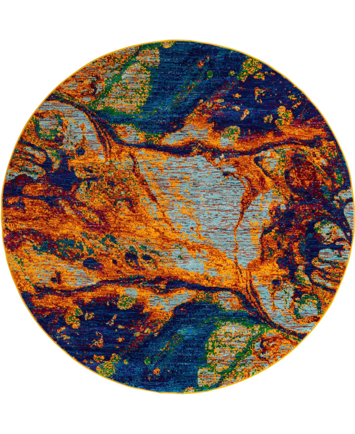 Bayshore Home Gozo Spouge 7'10in x 7'10in Round Area Rug - Multi