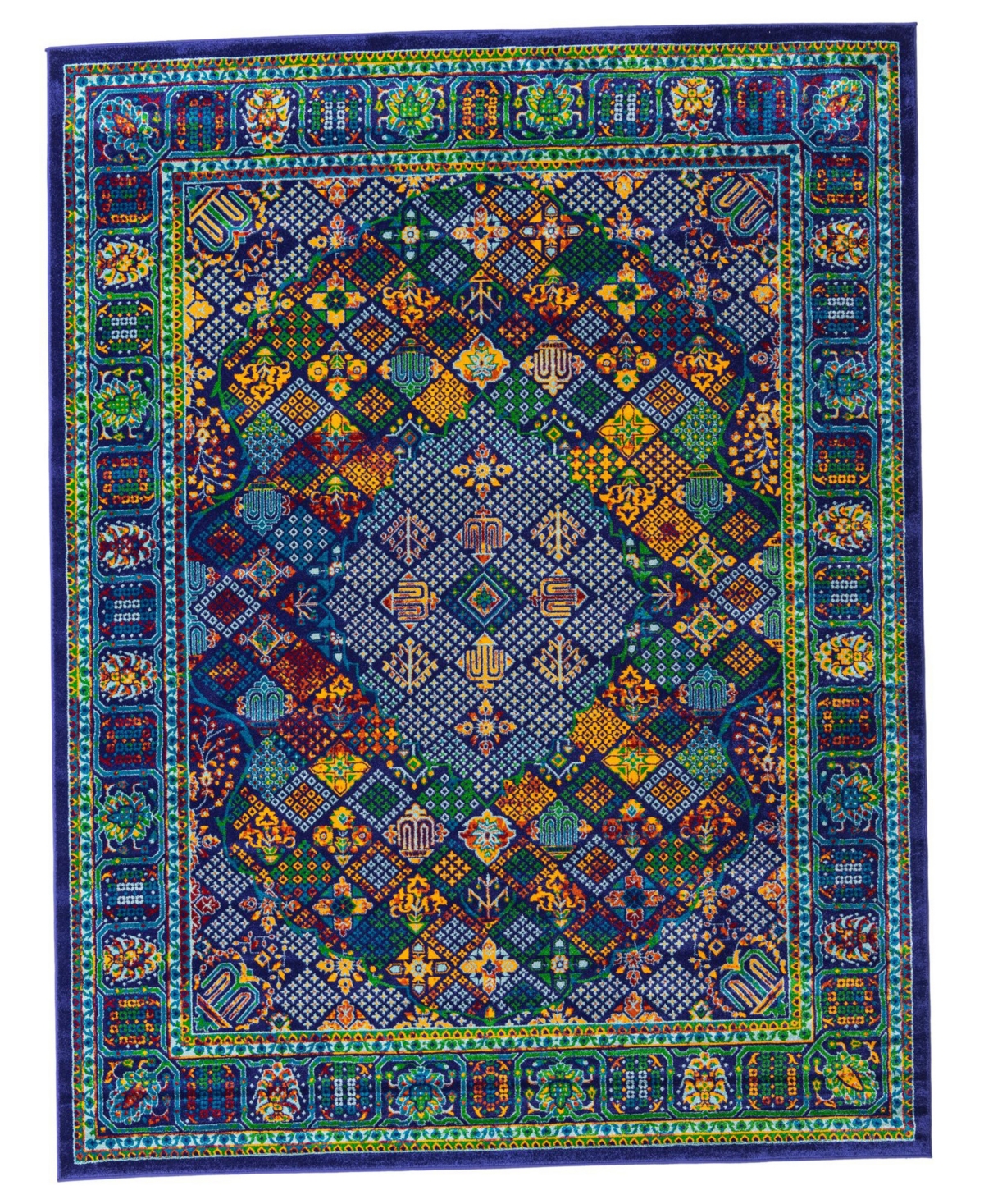 Bayshore Home Gozo Trinidad 7'10in x 10' Area Rug - Blue