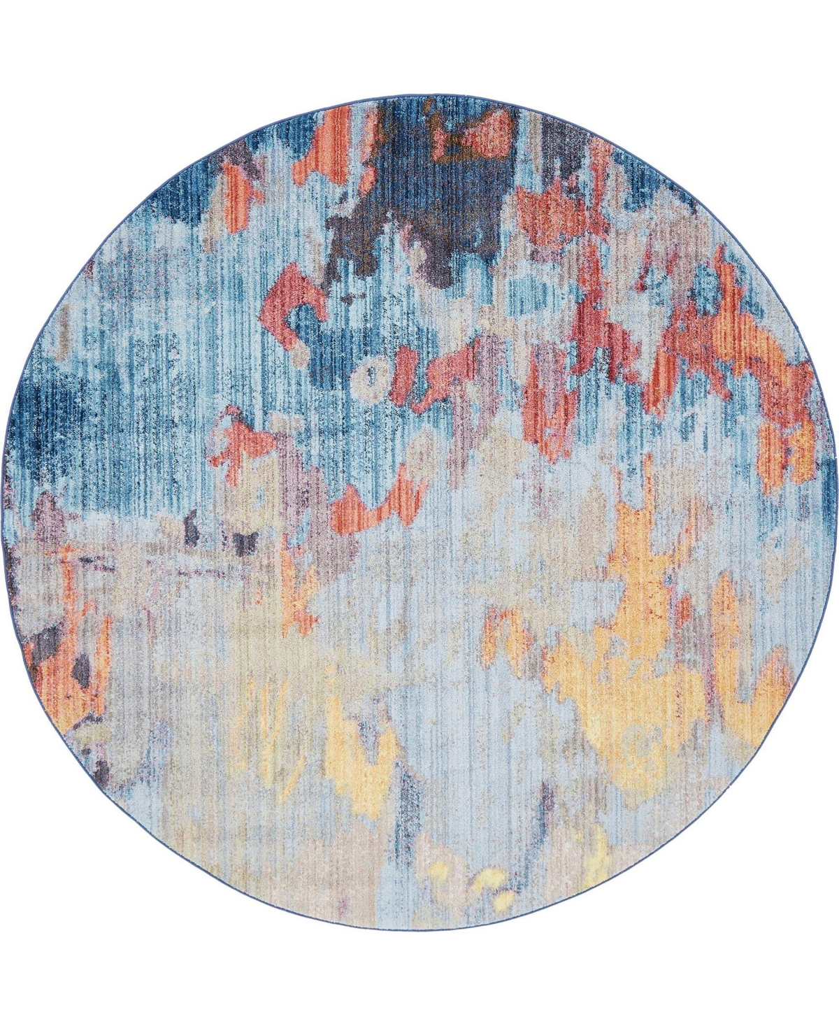 Jill Zarin Tribeca Downtown Jzd005 Multi 8' x 8' Round Rug - Multi