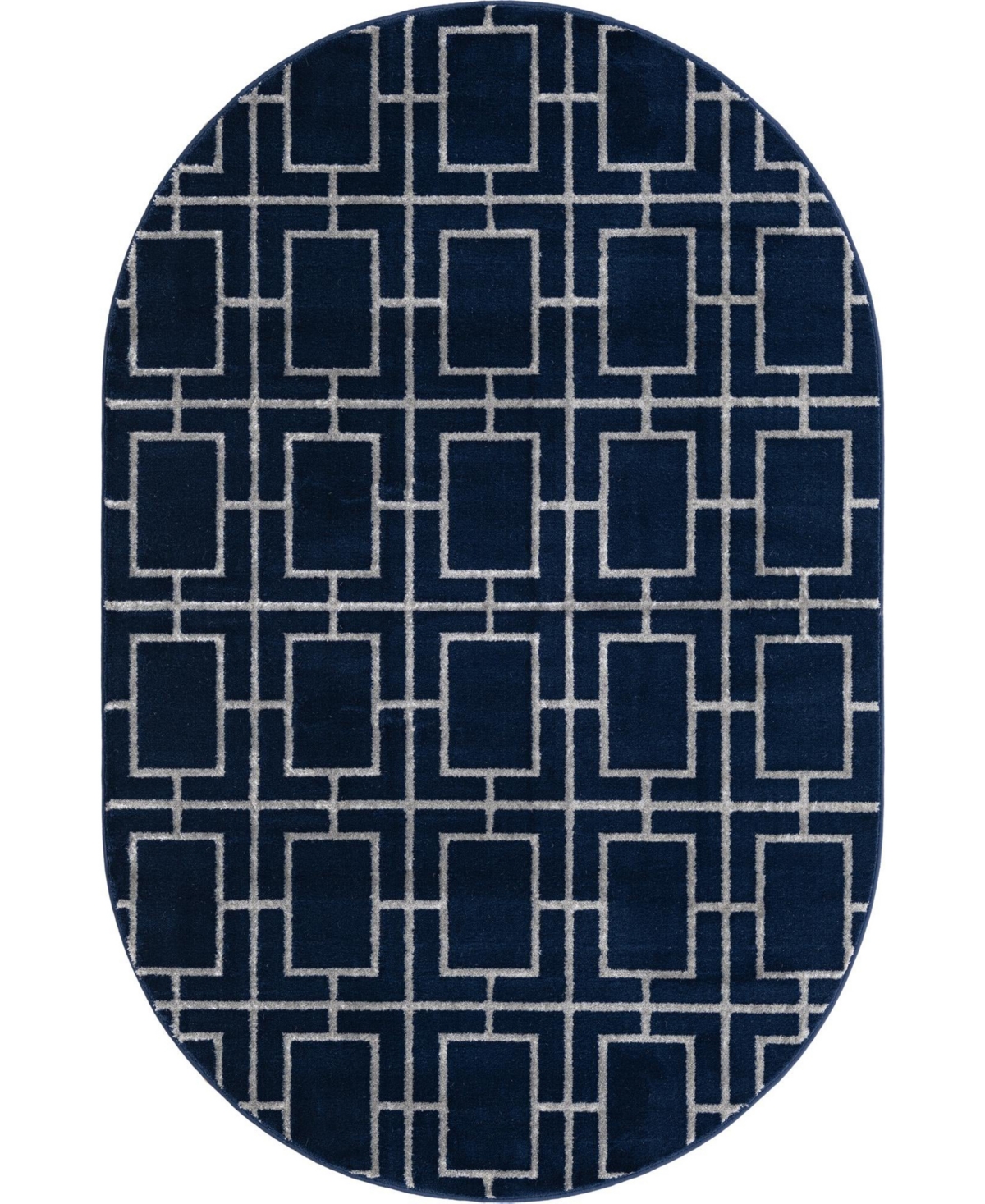 Marilyn Monroe Glam Deco 5'3in x 8' Oval Area Rug - Blue, Gray