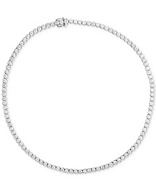 Diamond All-Around 17" Collar Tennis Necklace (15 ct. t.w.) in 14k White Gold