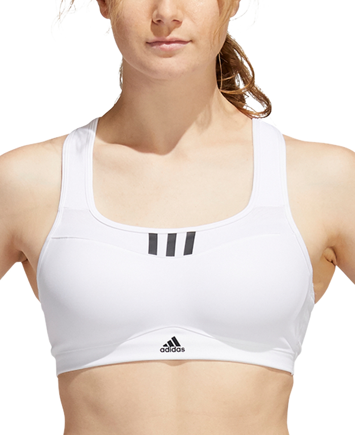 Adidas Originals Women's High Impact Training Sports Bra In White