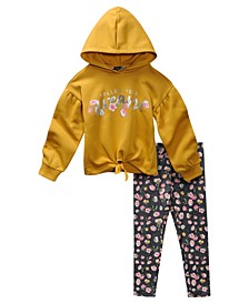 Big Girl's Pullover Graphic Hoodie with Leggings, 2 Piece