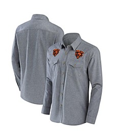 Men's NFL x Darius Rucker Collection by Gray Chicago Bears Chambray Button-Up Long Sleeve Shirt