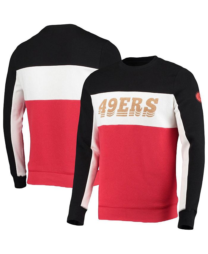 Junk Food Men's Black and Scarlet San Francisco 49Ers Color Block Pullover  Sweatshirt - Macy's