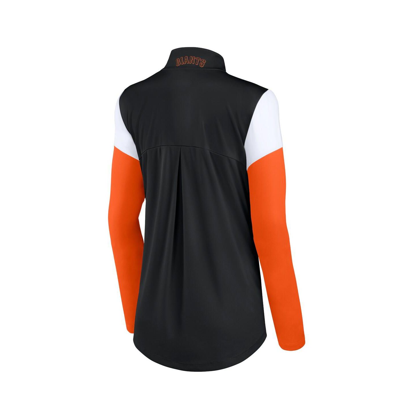 Женская куртка Fanatics Black and Orange San Francisco Giants Authentic Fleece Quarter-Zip — фото 4