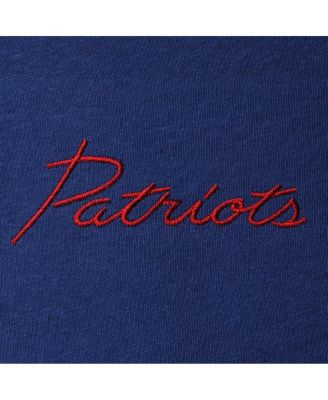 Women's Royal New England Patriots Half-Sleeve Mock Neck T-shirt