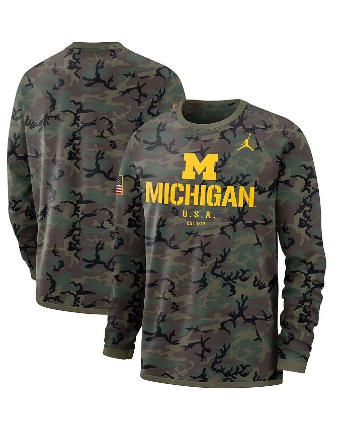 Men's Jordan Brand Camo Michigan Wolverines Military T-Shirt