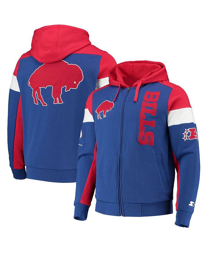 Buffalo Bills Starter Extreme Throwback Full-Zip Hoodie - Royal/Red