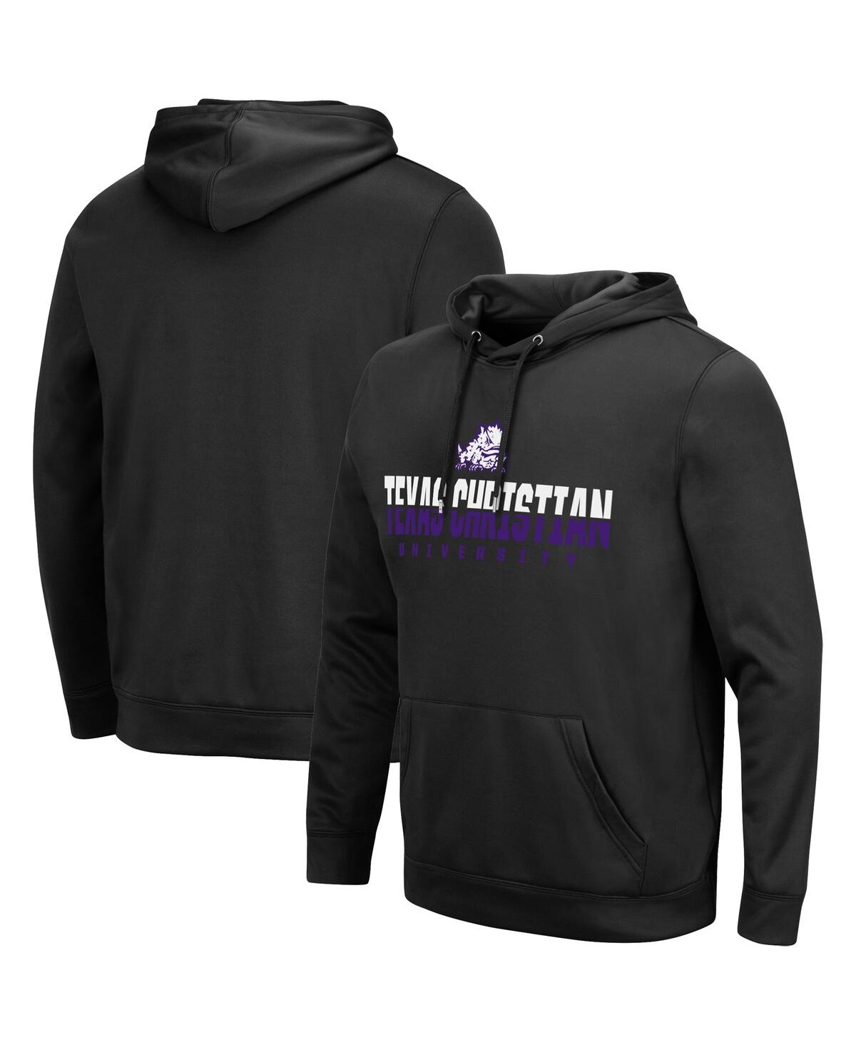 Shop Colosseum Men's  Black Tcu Horned Frogs Lantern Pullover Hoodie