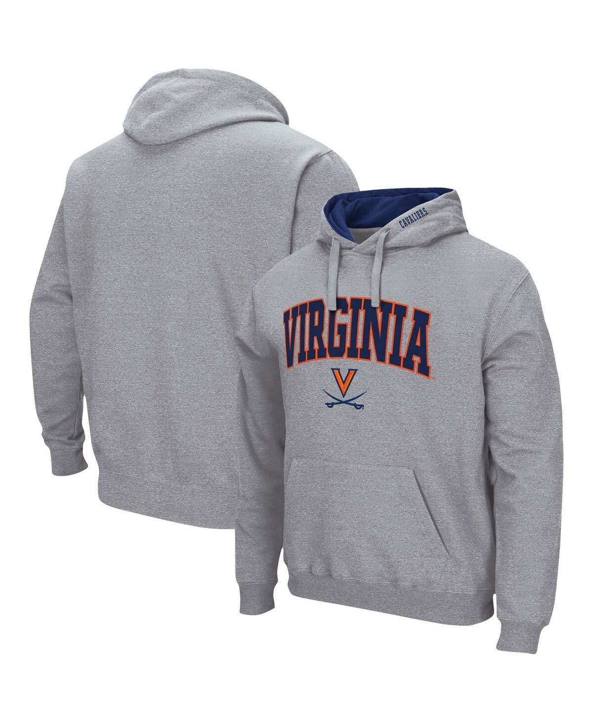 Shop Colosseum Men's  Heathered Gray Virginia Cavaliers Arch And Logo 3.0 Pullover Hoodie