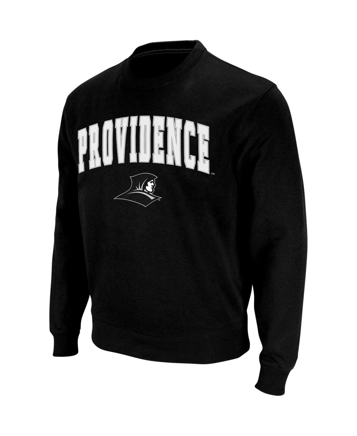 Shop Colosseum Men's  Black Providence Friars Arch And Logo Crew Neck Sweatshirt