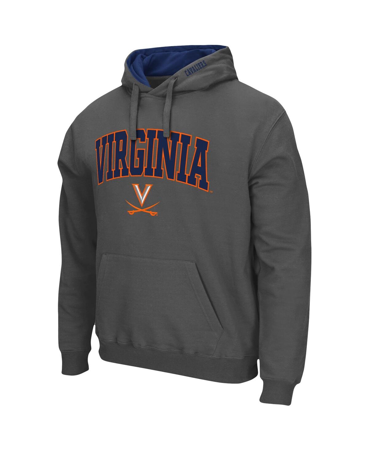 Shop Colosseum Men's  Charcoal Virginia Cavaliers Arch And Logo 3.0 Pullover Hoodie