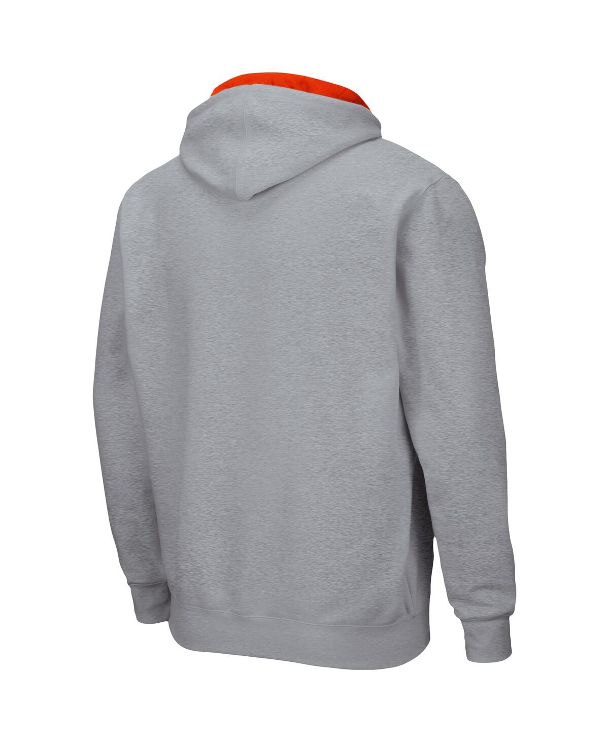 Shop Colosseum Men's  Heathered Gray Clemson Tigers Arch And Logo 3.0 Full-zip Hoodie