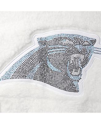 Women's White Carolina Panthers Milestone Tracker Pullover Sweatshirt