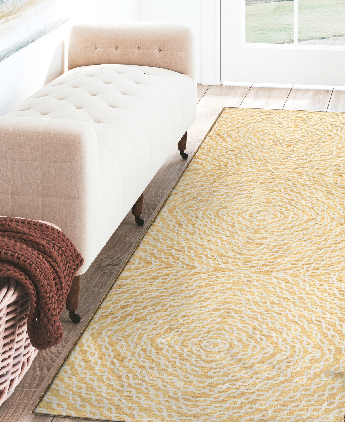 Dalyn Brisbane BR3 Runner Area Rug - Gold-Tone