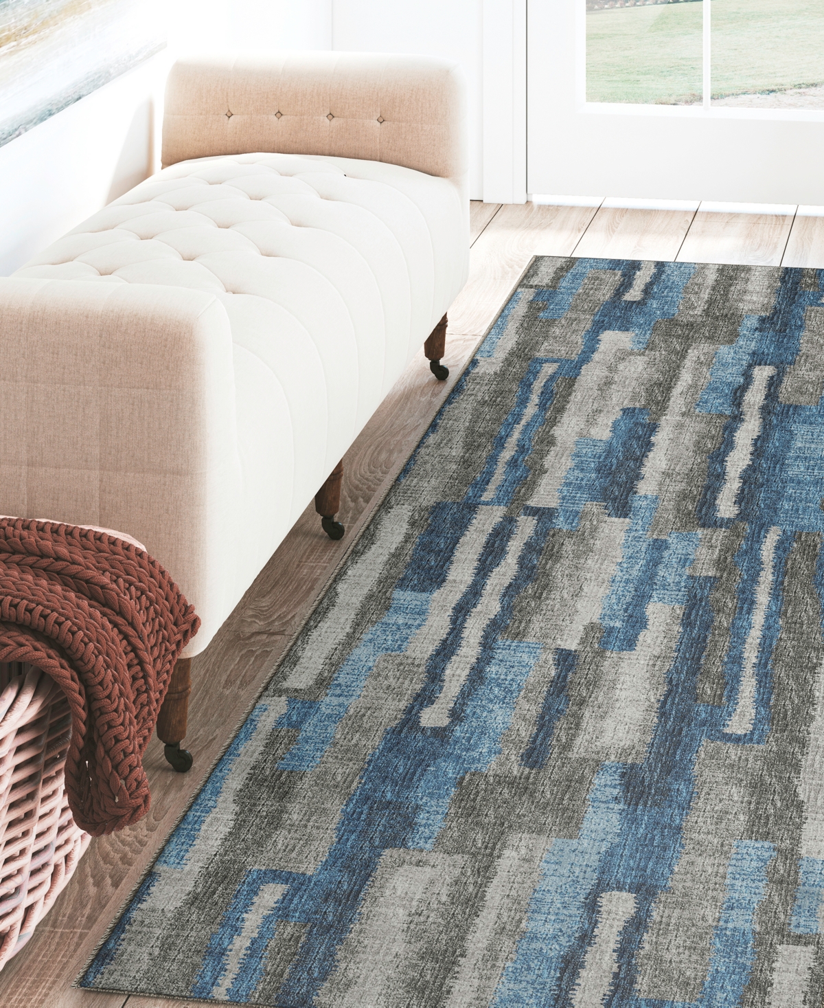 Dalyn Brisbane Washable BR7 2'3" x 7'6" Runner Area Rug