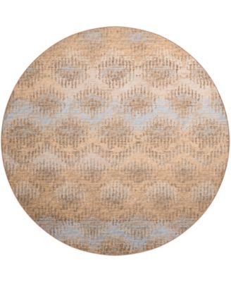Brisbane Washable BR9 8' x 8' Round Area Rug