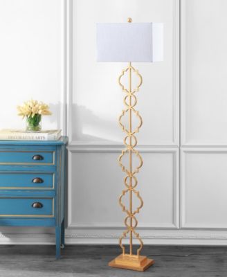 Selina Iron Ogee Trellis Modern LED Floor Lamp
