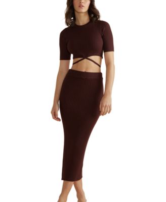 MINKPINK - Lynd Knit Midi Skirt