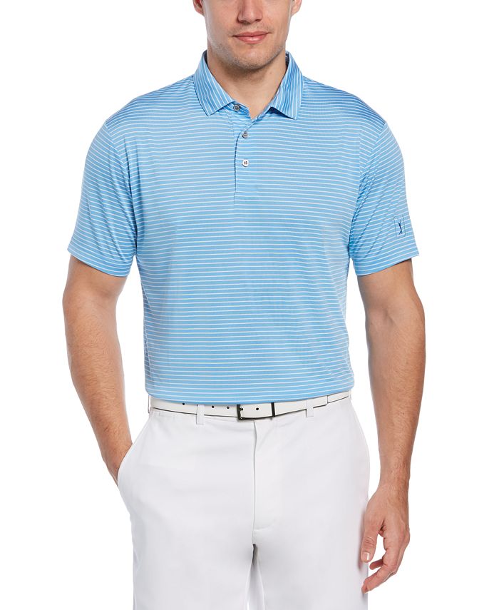 PGA TOUR Men's Feeder Stripe Performance Golf Polo Shirt - Macy's