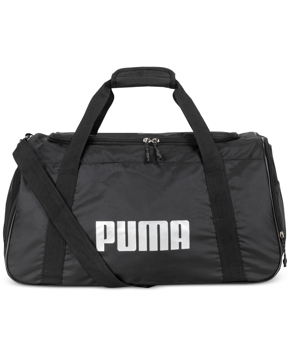 Puma Logo Duffel Bag In Black