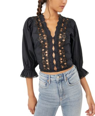 Free People - Louella Embroidered Cotton Top