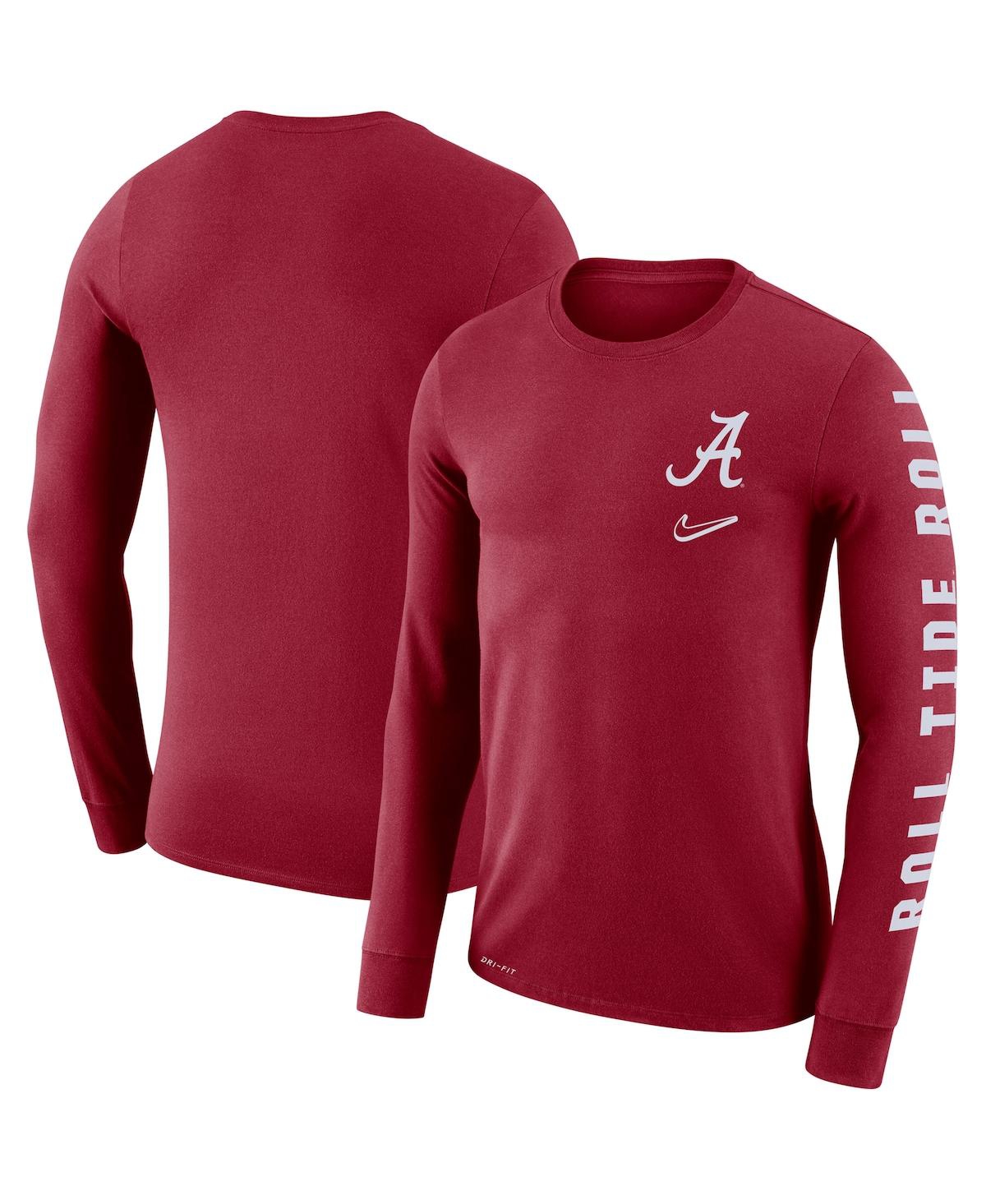 Men's Crimson Alabama Crimson Tide Local Mantra Performance Long Sleeve T-shirt