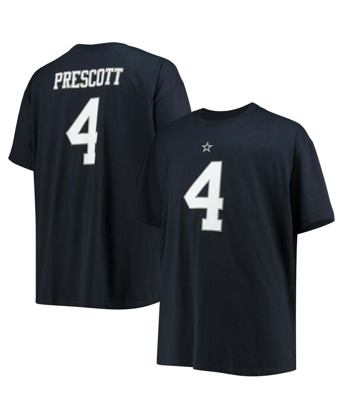 Men's Dak Prescott Navy Dallas Cowboys Big and Tall Player Name Number T-shirt - Navy