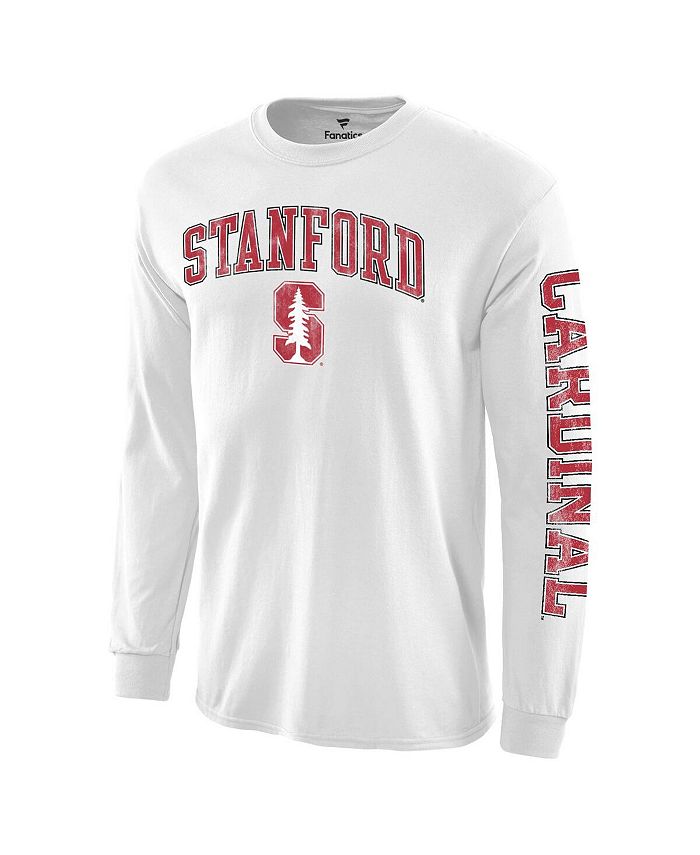 Fanatics Men's White Stanford Cardinal Distressed Arch Over Logo Long ...
