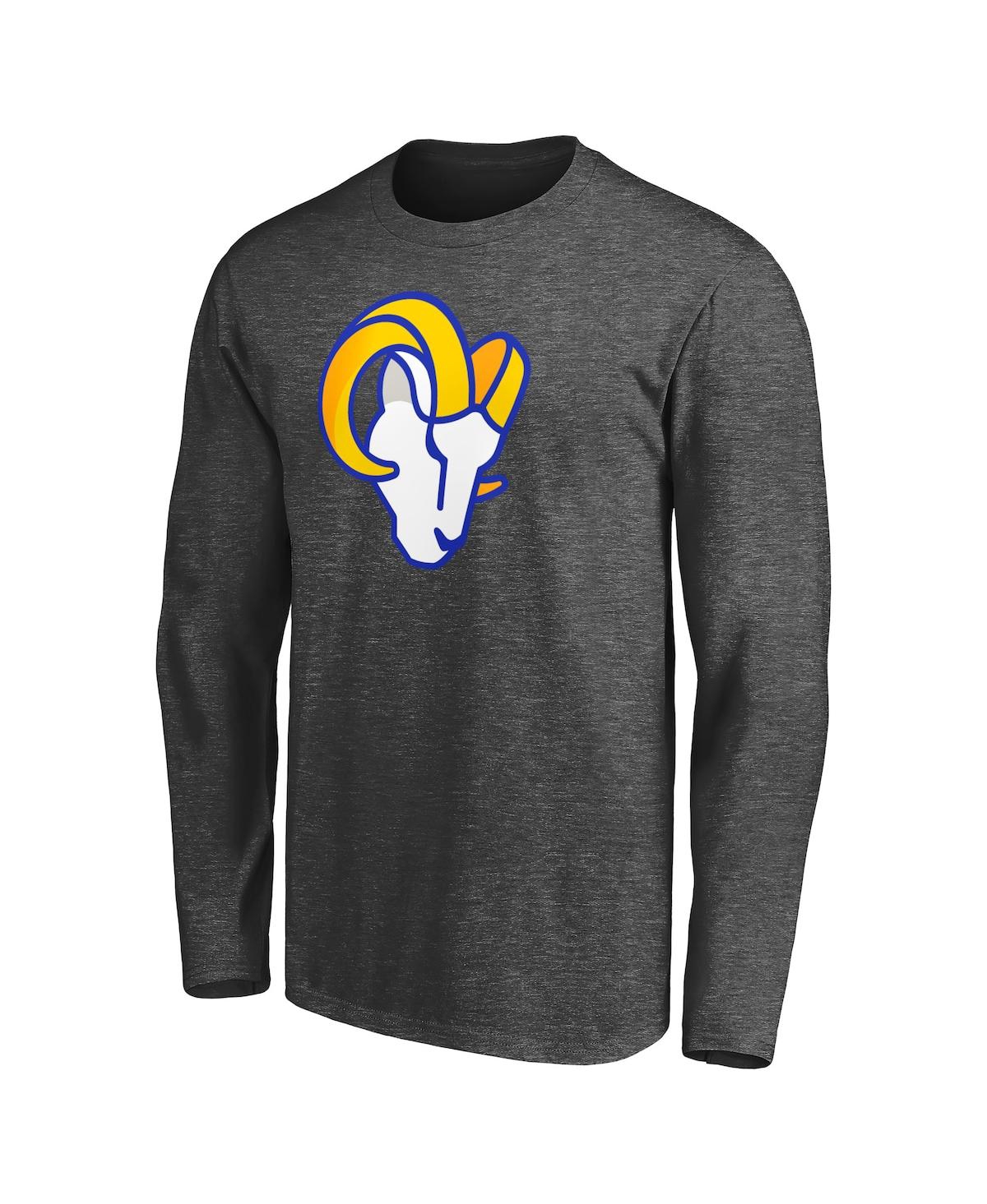 Men'sLos Angeles Rams Big and Tall Primary Logo Long Sleeve T-shirt - Heathered Charcoal