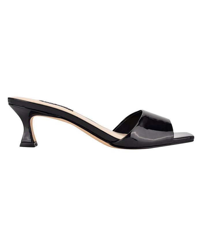Nine West Women's Indra Square Toe Low Heel Slide Sandals - Macy's