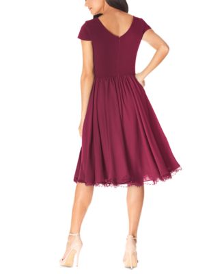 Dress the Population Corey Fit & Flare Dress - Macy's