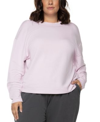 Trendy Plus Size Open-Back Sweatshirt 