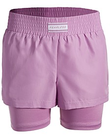 Big Girls Fearless Layered Shorts, Created for Macy's 