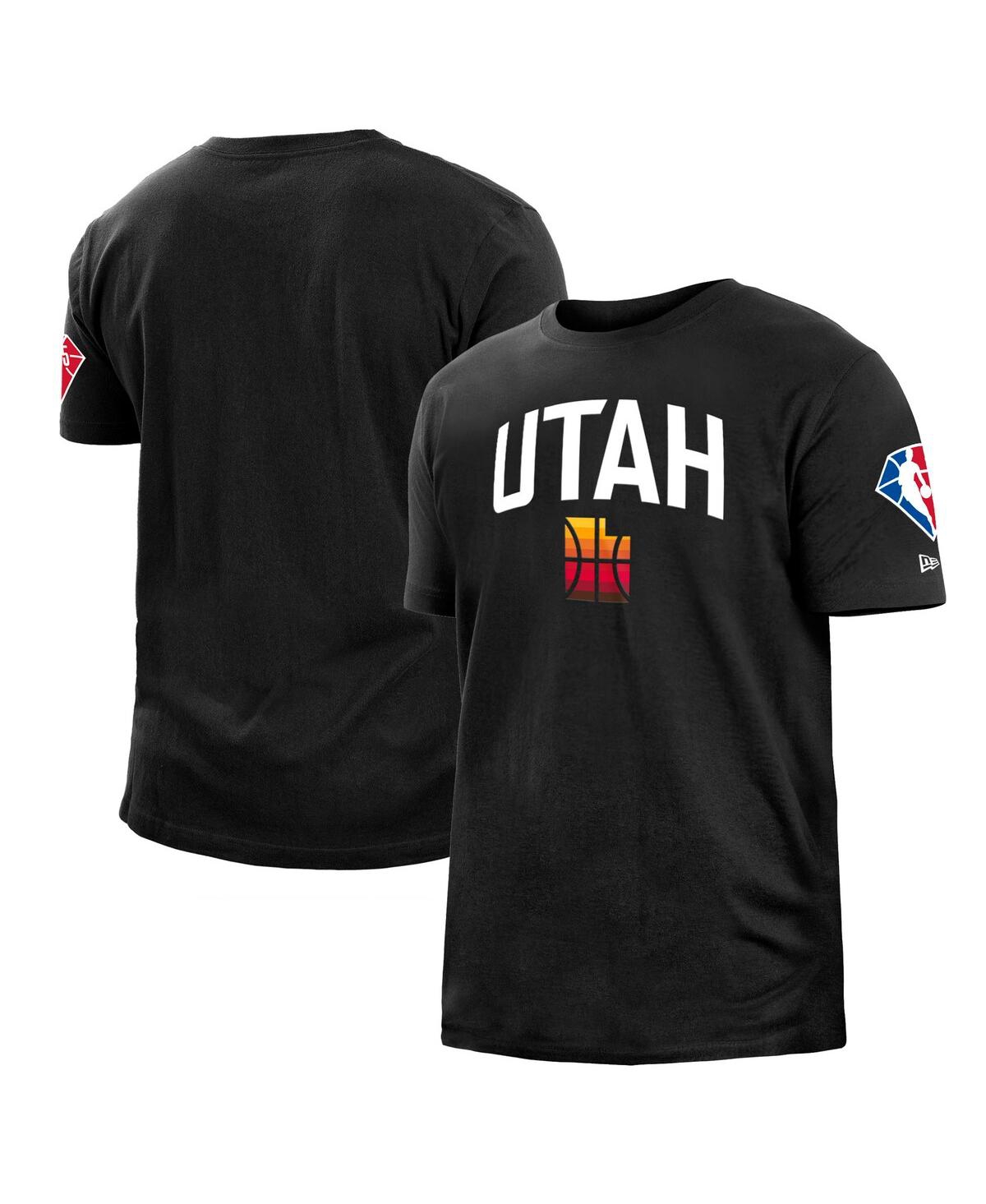 Men's New EraUtah Jazz 2021/22 City Edition Brushed Jersey T-shirt - Black